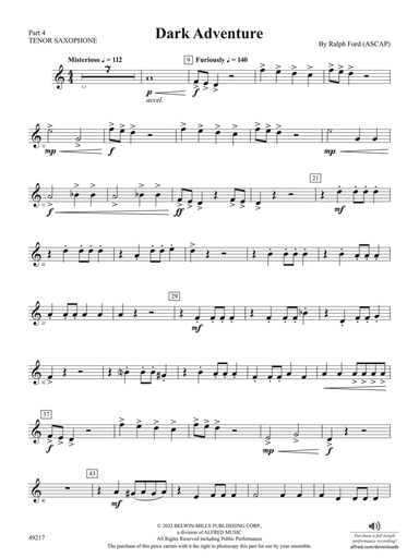 Dark Adventure: Part 4 - Tenor Saxophone