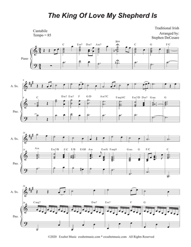 The King Of Love My Shepherd Is (Alto Saxophone and Piano)