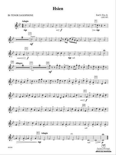 Hsien: B-flat Tenor Saxophone