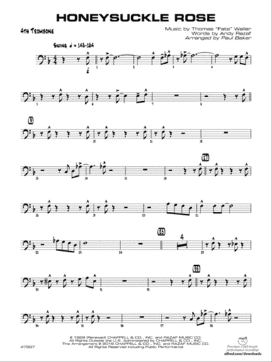 Honeysuckle Rose: 4th Trombone