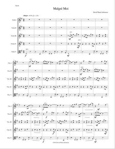 Malgré Moi for 5 violas