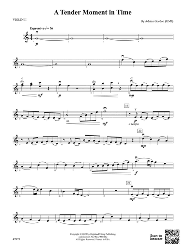 A Tender Moment in Time: 2nd Violin