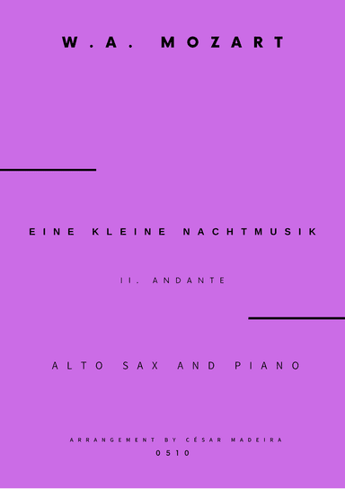 Eine Kleine Nachtmusik (2 mov.) - Alto Sax and Piano (Full Score and Parts)