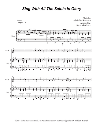 Sing With All The Saints In Glory (Bb-Trumpet solo and Piano)