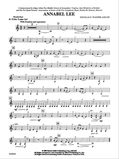 Annabel Lee: WP E-flat Tuba T.C.