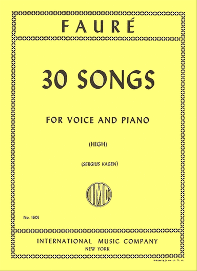 30 Songs for Voice and Piano (High)