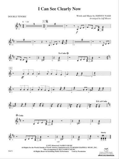 I Can See Clearly Now: 2nd Percussion