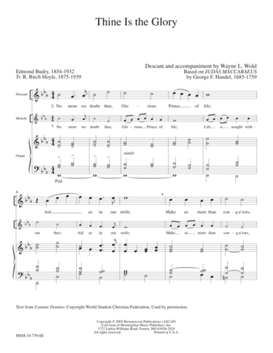 Thine Is the Glory (Descant and Alternate Harmonization)