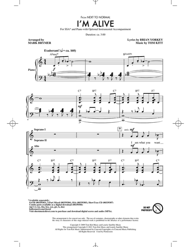 I'm Alive (from Next To Normal) (arr. Mark Brymer)