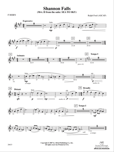 Shannon Falls: 1st F Horn