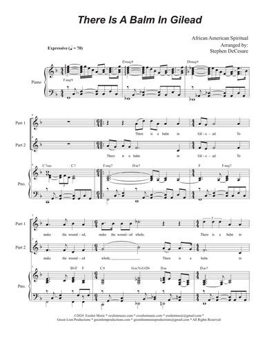 There Is A Balm In Gilead (2-part choir)