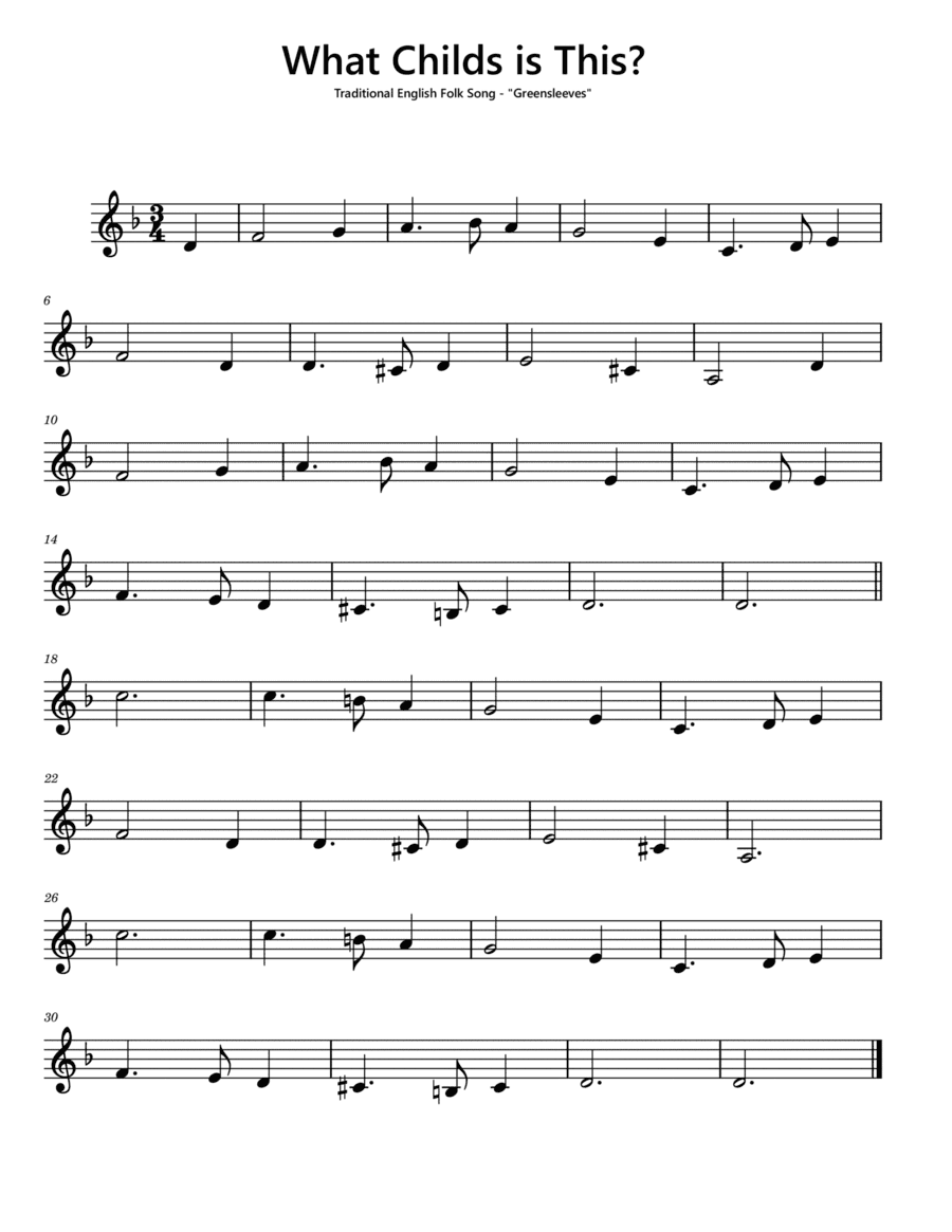 What Child is This? (Greensleeves)