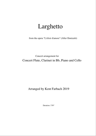 Larghetto (Una furtiva lagrima) from "L'Elisir d'amore", Donizetti