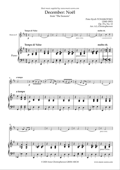 Noël, from The Seasons - French Horn & Piano