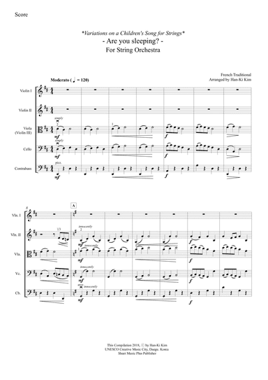 Are you sleeping?(For String Orchestra)
