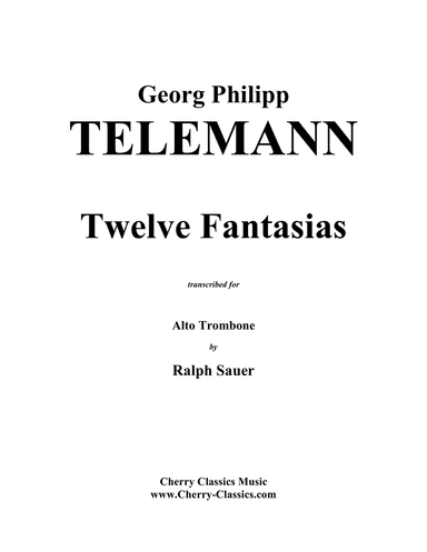 Twelve Fantasias for Alto Trombone