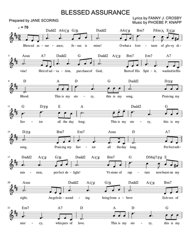 Blessed Assurance (Lead sheet)