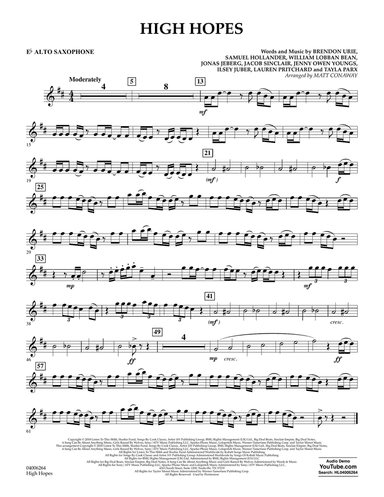 High Hopes (arr. Matt Conaway) - Eb Alto Saxophone