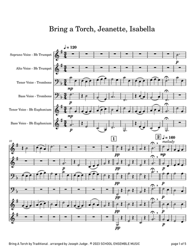 Bring A Torch for Brass Quartet in Schools