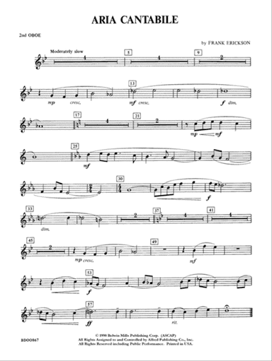 Aria Cantabile: 2nd Oboe