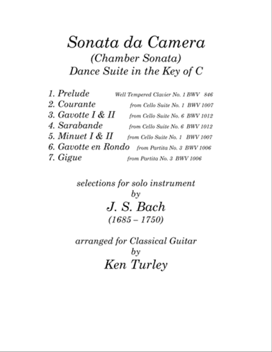 Classical Guitar "Suite of Dances" by J. S. Bach