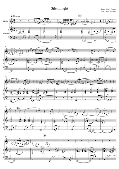Silent night (violin & piano)