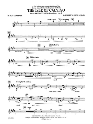 The Isle of Calypso (from The Odyssey (Symphony No. 2)): B-flat Bass Clarinet