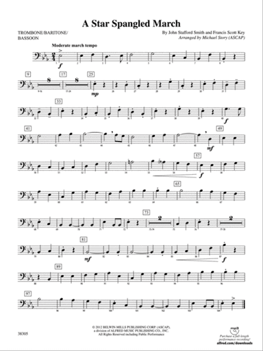 A Star Spangled March: 1st Trombone