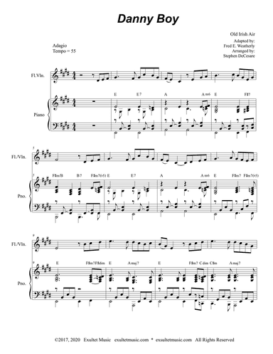 Danny Boy (for Flute or Violin Solo and Piano)