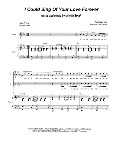 I Could Sing Of Your Love Forever