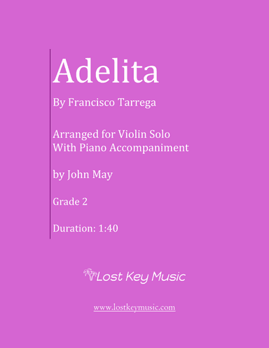 Adelita-Violin Solo (Optional Piano Accompaniment)