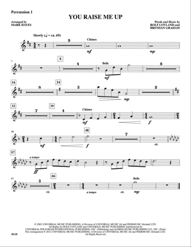 You Raise Me Up: 1st Percussion