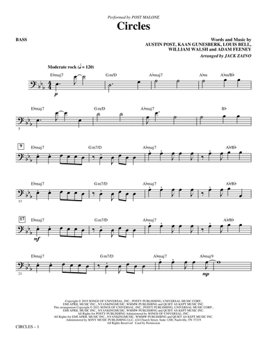 Circles (arr. Jack Zaino) - Bass