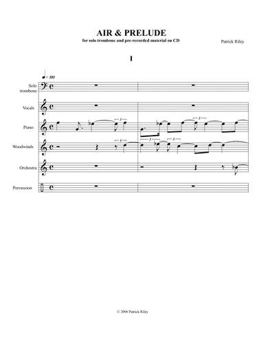 Air & Prelude for solo trombone