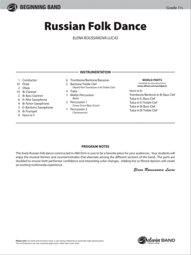 Russian Folk Dance: Score