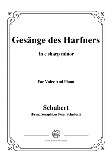 Schubert-An die Türen will ich schleichen Op.12 No.3 in c sharp minor,for voice and piano