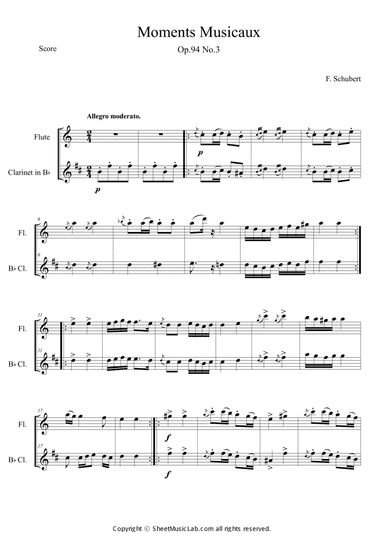 Moments Musicaux No.3 in Am