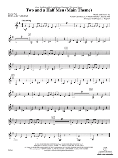 Two and a Half Men (Main Theme): (wp) E-flat Tuba T.C.