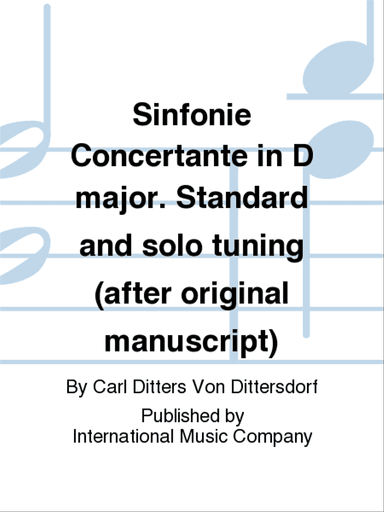 Sinfonie Concertante In D Major. Standard And Solo Tuning (After Original Manuscript)