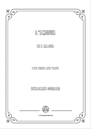 Godard-L'amour in C Major,for Voice and Piano