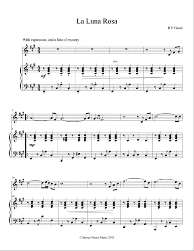 La Luna Rosa for Trumpet and Piano