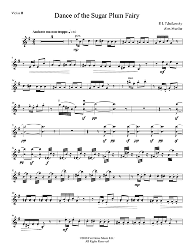 Dance of the Sugar Plum Fairy - Violin 2