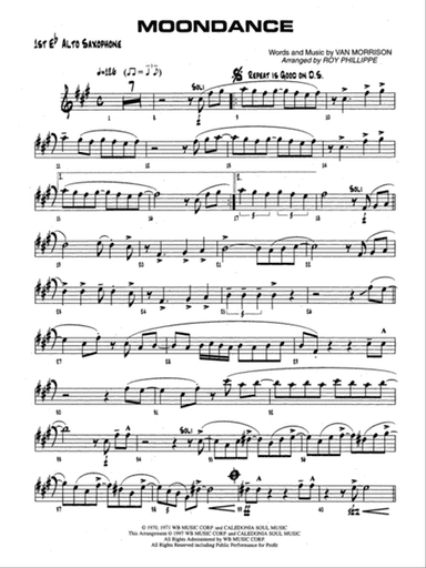 Moondance: E-flat Alto Saxophone