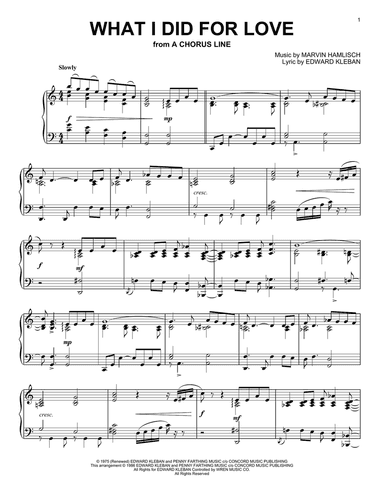What I Did for Love (from A Chorus Line)
