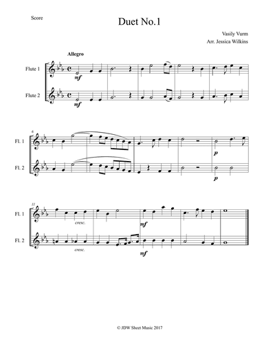 10 Easy Flute Duets