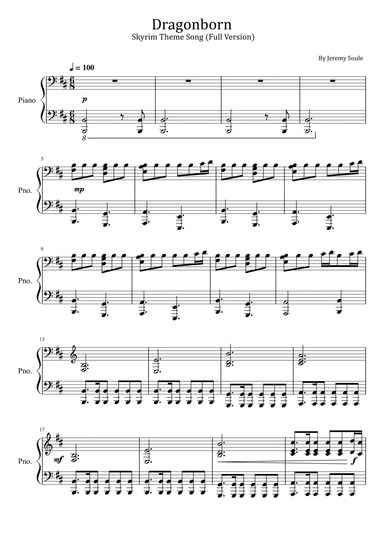 Dragonborn (skyrim Theme)