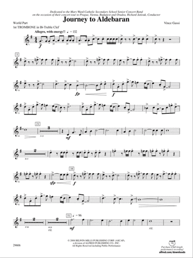 Journey to Aldebaran: (wp) 1st B-flat Trombone T.C.
