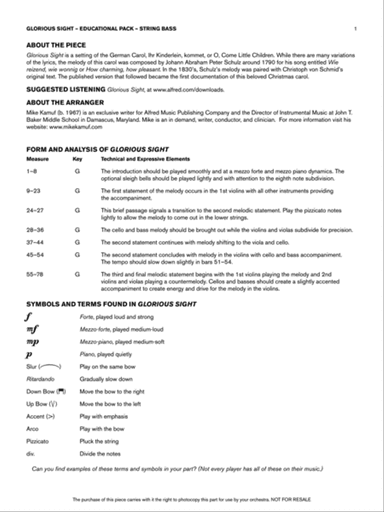 Glorious Sight: Bass Educational Pack