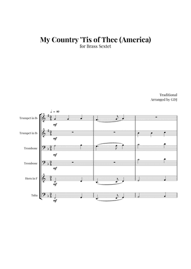 My Country 'Tis of Thee (America)