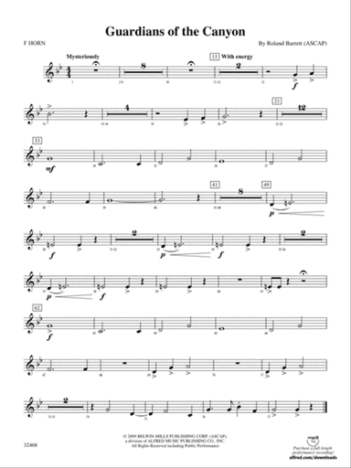 Guardians of the Canyon: 1st F Horn